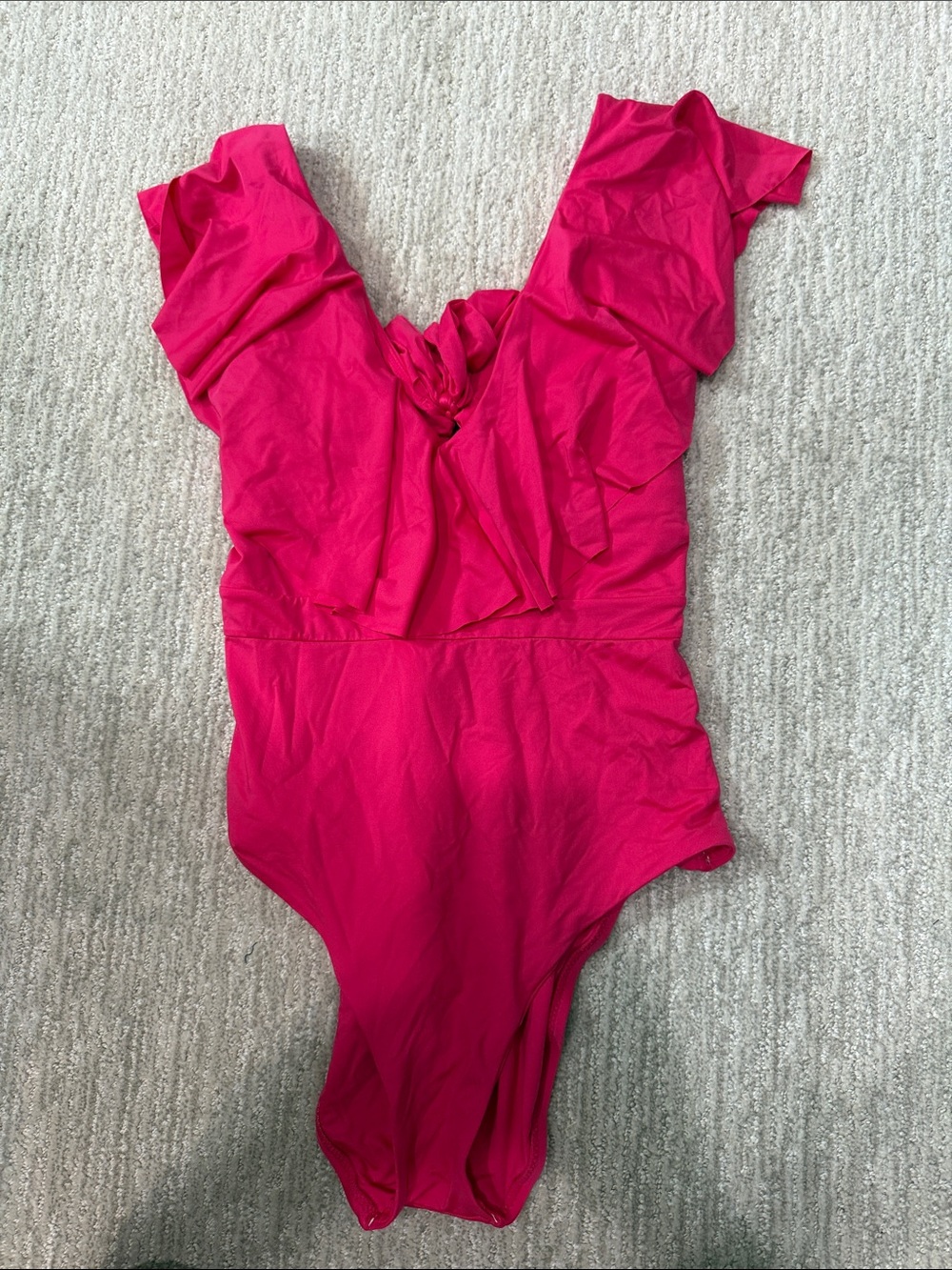 Trina Turk Pink one piece swimsuit Women’s 12 Tie back